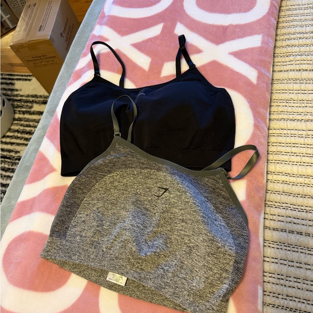 Gymshark Black and Gray Sports Bras